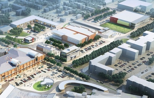Indicative illustration of Neptune Development Limited’s masterplan for Birkenhead Town Centre