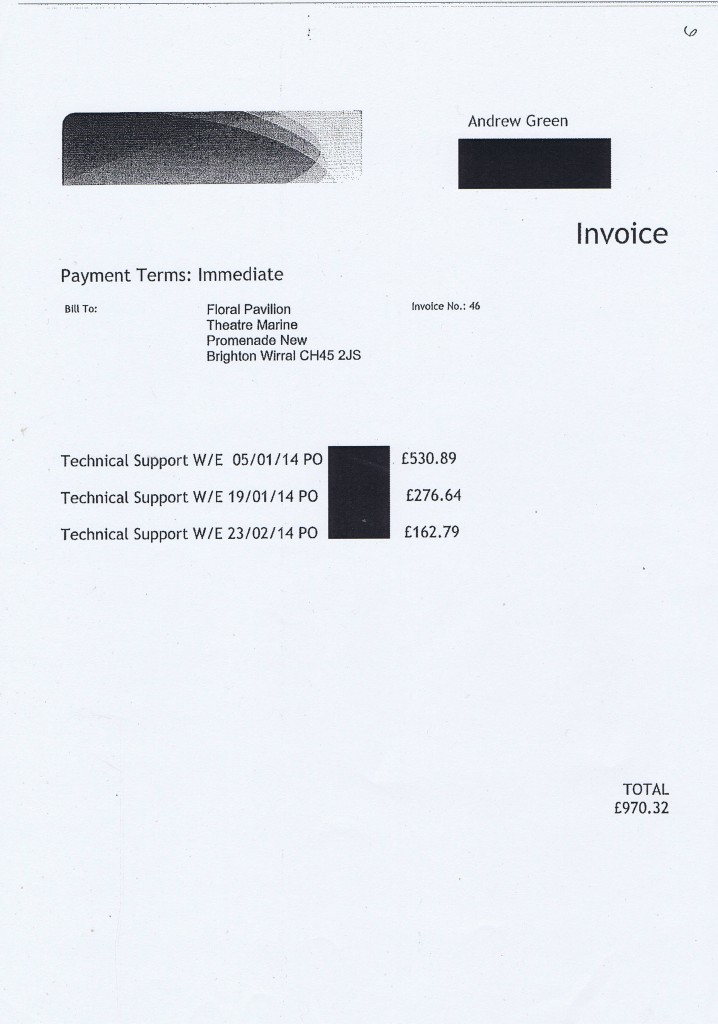 Wirral Council invoice 6 Andrew Green £970.32