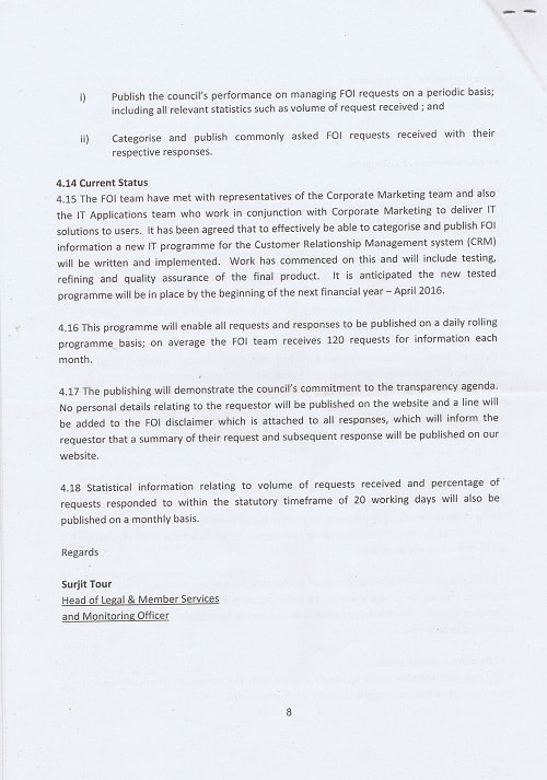 Surjit Tour briefing note on FOI to Transformation and Resources Policy and Performance Committee page 8 of 8 thumbnail