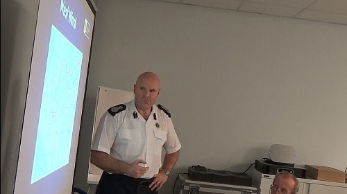 Chief Fire Officer Dan Stephens earlier this year explaining to councillors on Merseyside Fire and Rescue Authority why he thinks Saughall Massie is the best place for a new fire station