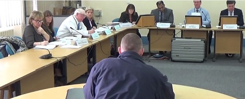 Alan Small of UNITE (in the foreground) addresses Wirral Council's Cabinet 22nd February 2016