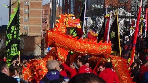Chinese New Year Liverpool 2016 Chinese dragon  7th February 2016 photo 3