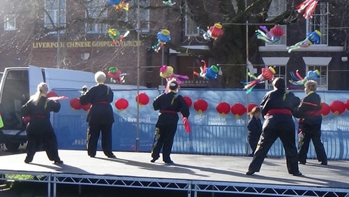 Chinese New Year Liverpool 2016 Tai Chi demonstration Great George Square 7th February 2016 photo 55