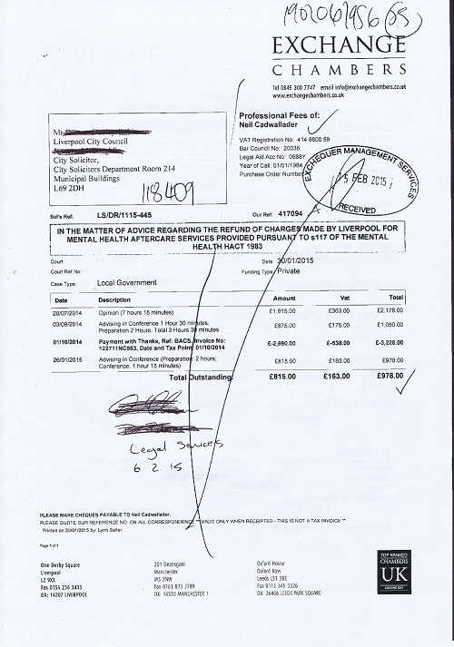 Exchange Chambers invoice £978 Liverpool City Council Neil Cadwallader thumbnail