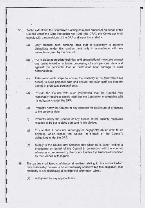 Wirral Council litter enforcement contract Kingdom Security Ltd contract terms and conditions page 11 of 13
