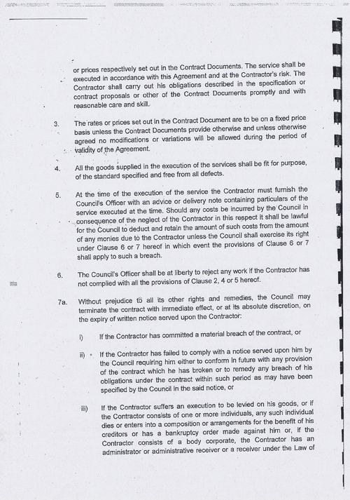 Wirral Council litter enforcement contract Kingdom Security Ltd contract terms and conditions page 2 of 13