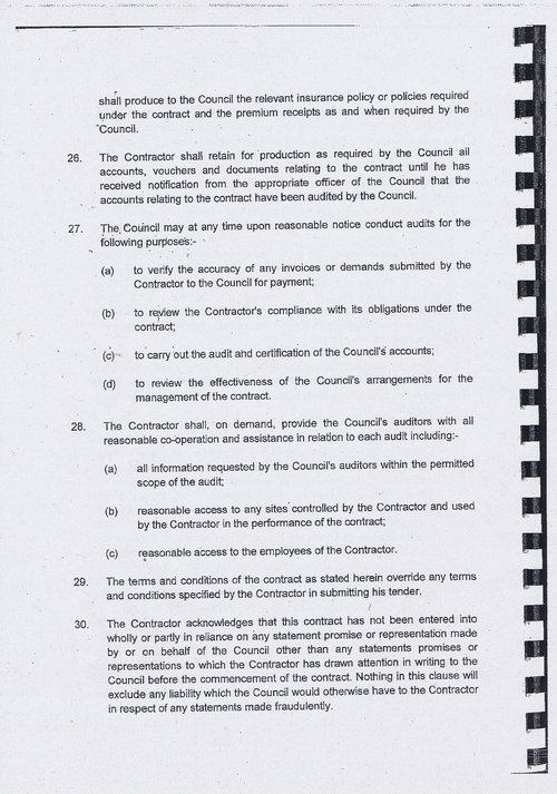 Wirral Council litter enforcement contract Kingdom Security Ltd contract terms and conditions page 8 of 13