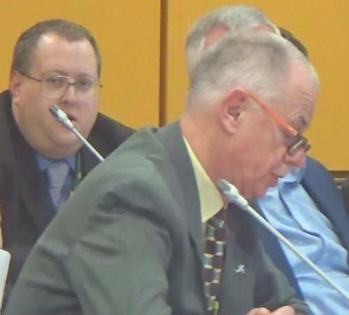 Cllr Jerry Williams (foreground, right) at the Merseytravel Committee meeting (Liverpool City Region Combined Authority) held on the 2nd February 2017 agenda item 5 Mersey Tunnel Tolls 2017-18