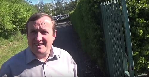 Councillor Stuart Kelly (Counting Agent - Claughton) 5th May 2017 outside Wirral Tennis and Sports Centre