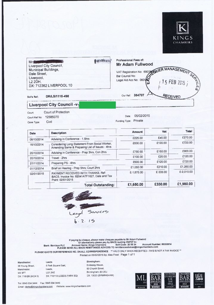Liverpool City Council invoice 3 redacted