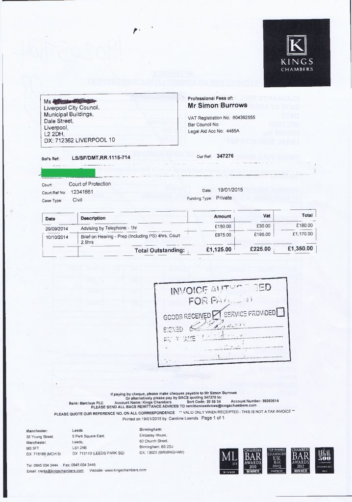 Liverpool City Council invoice 4 redacted