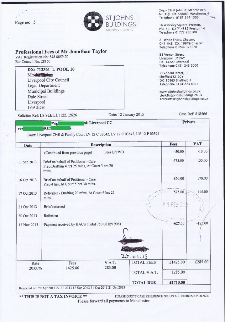 Liverpool City Council invoice 5 redacted