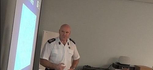 Chief Fire Officer Dan Stephens earlier this year explaining to councillors on Merseyside Fire and Rescue Authority why he thinks Saughall Massie is the best place for a new fire station