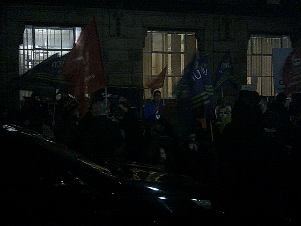 protest outside Wallasey Town Hall 17th December 2015 photo 4 of 6