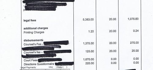 An example of an invoice supplied by Wirral Council during a previous audit