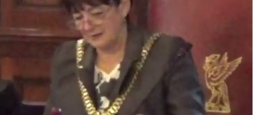 Lord Mayor of Liverpool Cllr Roz Gladden at the Annual Meeting of Liverpool City Council held on the 25th May 2016