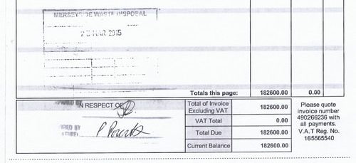 What are 10 invoices paid by Merseyside Recycling and Waste Authority totalling £4,758,470.23 for?