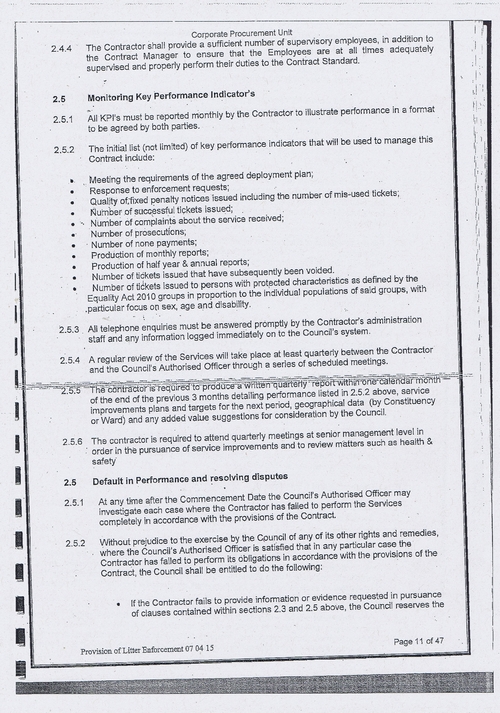 Wirral Council litter enforcement contract Kingdom Security Ltd contract page 11 of 47