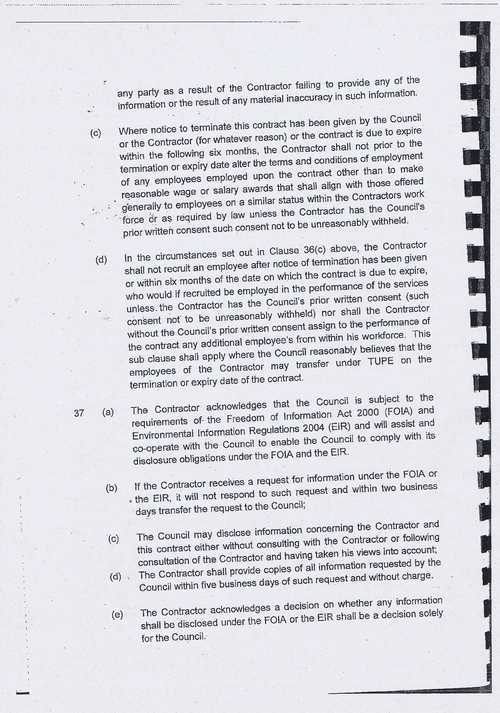 Wirral Council litter enforcement contract Kingdom Security Ltd contract terms and conditions page 10 of 13