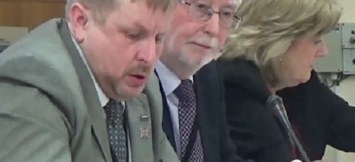 Cllr Stuart Whittingham (Cabinet Member for Transport) about to speak on the Budget proposals 20th February 2017