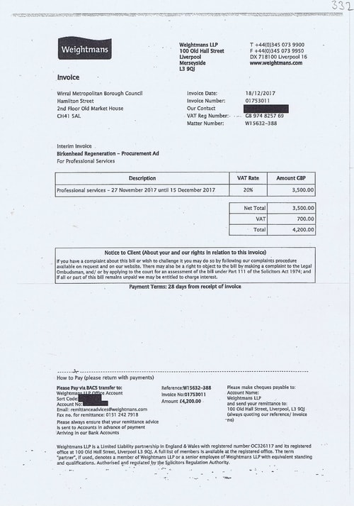 37 Weightmans Birkenhead Regeneration Procurement Advice £4200
