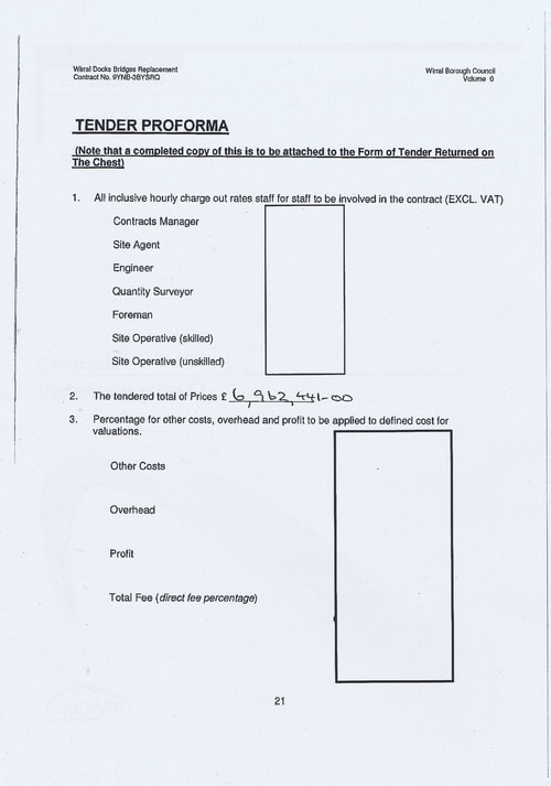 Wirral Borough Council Dawnus Construction Holdings Ltd Wirral Dock Bridges Replacement contract page 82 of 147
