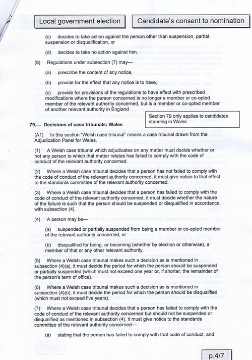 Page 6 Upton byelection Wirral Council Sellman candidates consent to nomination
