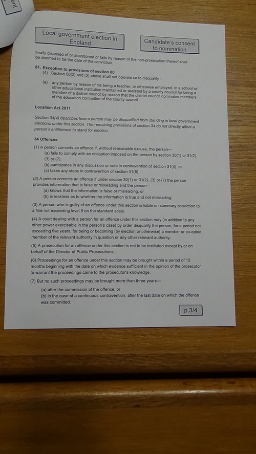 Candidates consent to nomination Geoffrey Jones Bebington Conservative 2019 back page 3 of 4