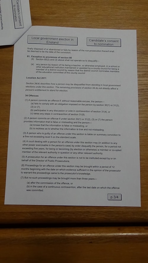 candidate’s consent to nomination Sarah Spoor Liscard 2019 page 3 of 4