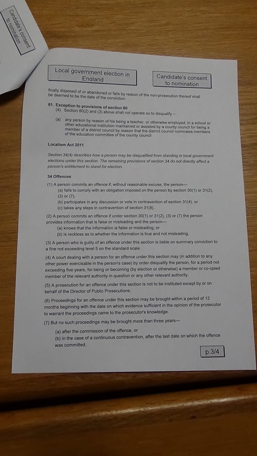 candidate’s consent to nomination Chris Cooke Prenton 2019 page 3 of 4