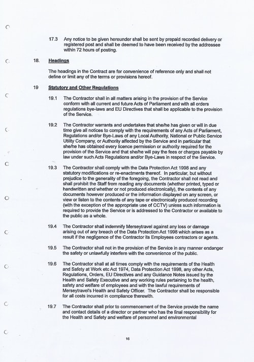 Merseytravel Carlisle Security Services Limited contract Page 24 of 33