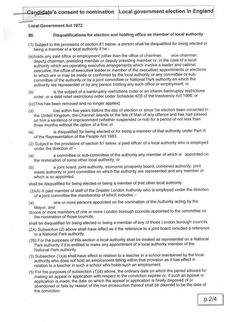Legislation Mahoney Susan Bernadette Labour Oxton Wirral Council November 2021 page 1 of 3